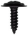 Tapping Screw #8 x 5/8", Phillips Oval Head #6, AB Tip, SEMS, Black (Qty: 100)