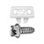 #14 x 3/4" Slotted Hex Washer-Head License Plate Screw + Nylon Nut (Qty: 25)
