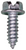 #14 x 3/4" Slotted Hex Washer-Head License Plate Screw + Nylon Nut (Qty: 25)