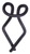 Trim Clip Fastener, 1/2" Head, 1/4" Hole, Black (Qty: 100)