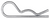 Hair Pin Cotter Pin, 3/16" ID, 3.75" Long, 0.177" Wire, Zinc, (Qty: 10)