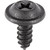 Tapping Screw #10 x 1/2" Phillips Flat Top Washer Head, Phosphate (Qty: 100)