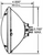 4000R Red Sealed Beam Lamp Bulb Light, PAR46, 5.75", 60 / 37.5 Watt, 12.8 Volt