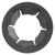 Pushnut Bolt Retainer for M12 Bolt, 21mm OD, Black Phosphate (Qty: 100)