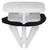 Rocker Moulding Clip With Sealer, White Nylon, 14x18mm Head, for Ford (Qty: 10)