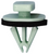Moulding Clip with Seal, Green Nylon, 7mm Hole, for GM 11569920 (Qty: 10)