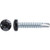 #6 x 3/4 Square Pan Self-Drilling TEK Zinc Black Painted Head (Qty: 100)