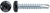 #6 x 3/4 Square Pan Self-Drilling TEK Zinc Black Painted Head (Qty: 100)