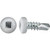 #8 x 1/2 Square Pan Self-Drilling TEK Zinc White Painted Head (Qty: 100)
