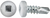 #8 x 1/2 Square Pan Self-Drilling TEK Zinc White Painted Head (Qty: 100)