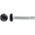 #8 x 1 Square Pan Self-Drilling TEK Zinc Black Painted Head (Qty: 100)