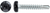 #8 x 1 Square Pan Self-Drilling TEK Zinc Black Painted Head (Qty: 100)