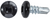 #10 x 1/2 Square Pan Self-Drilling TEK Zinc Black Painted Head (Qty: 100)