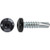 #10 x 3/4 Square Pan Self-Drilling TEK Zinc Black Painted Head (Qty: 100)