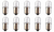 Box of 10 XPR18 Miniature Flanged Flashlight XENON Bulb 18V, 10.6W, P13.5s