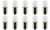 Box of 10 XPR19 Miniature Flanged Flashlight XENON Bulb 19.2V, 11.52W, P13.5s