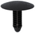 Trim Panel Retainer, 25mm Head, Black Nylon, for GM, Ford, Chrysler(Qty: 50)