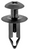 Push-Type Retainer, 14mm Head Diameter, for GM and Nissan (Qty: 25)