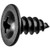Tapping Screw #8 x 3/8" Phillips Oval Washer Head, Black, for Ford (Qty: 100)