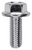 JIS B1189 Hex Flange Bolt, M8-1.25 x 20mm, Zinc Finish (Qty: 15)