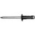 Rivet, 3/16" Shank, 3/16" to 3/8" Grip, Black, for GM 15704030 (Qty: 25)