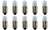 Box of 10 #342 Lamp Bulb Lightbulb 6 V 0.24 W 0.04 A