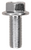 JIS B1189 Hex Flange Bolt, M10-1.25 x 25mm, Zinc Finish (Qty: 10)