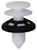 Push-Type Retainer With Sealer, for Chrysler 06509673-AA, 6509673AA (Qty: 15)