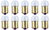 Box of 10 #98 Lamp Auto Bulb Automotive Lightbulb NEW