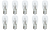 Box of 10 #24 Lamp Auto Bulb Automotive Lightbulb