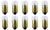 Box of 10 #52 Lamp Bulb Lightbulbs 14.4 V 1.44 W 0.1 A