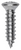 Tapping Screw #10 x 3/4", Phillips Oval #8 Head, Zinc (Qty: 100)