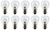 Box of 10 #1143 Lamp Auto Bulb Automotive Lightbulb 12.5V 24.75W BA15s