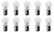 Box of 10 #7528 Lamp Auto Bulb Automotive Lightbulb 12V 21W / 5W