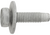 Hex Head SEMS Body Bolt Zinc M8-1.25 x 30mm (Qty: 5)