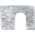 Shim 1/8" thick, 1-3/4" x 1-1/4", With 1/2" Slot, Zinc Finish (Qty: 50)
