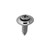 Tapping Screw #8 x 5/8", Phillips Oval Head, SEMS Countersunk, Chrome (Qty: 100)