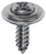 Tapping Screw #8 x 5/8", Phillips Oval Head, SEMS Countersunk, Chrome (Qty: 100)