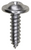 Tapping Screw #8 x 5/8" Phillips Washer Head, Chrome Finish (Qty: 100)