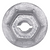 Thread Cutting Nut for 1/8" Stud Size, 5/16" Hex Head, Zinc Finish (Qty: 100)