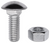 Bumper Bolt & Nut, 7/16-14 x 1-1/4", Stainless Steel Capped Round Head (Qty: 10)