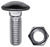 Bumper Bolt & Nut, 1/2-13 x 1-1/2", Stainless Steel Capped Round Head (Qty: 10)