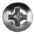 Tapping Screw #10 x 3/4", Phillips Oval #8 Head, Chrome (Qty: 12)