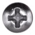 Tapping Screw #10 X 1", #8 Phillips Oval Head, Chrome (Qty: 10)