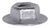 Thread Cutting Nut for 1/8" Stud Size, 5/16" Hex Head, Zinc Finish (Qty: 12)