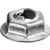 Thread Cutting Nut for 1/4" Stud Size, 7/16" Hex Head, Zinc (Qty: 10)