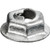 Thread Cutting Nut for 1/4" Stud Size, 7/16" Hex Head, Zinc (Qty: 10)