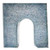 Shim 1/16" thick, 1-1/4" X 1-1/8", With 3/8" Slot, Zinc (Qty: 8)