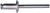 Peel Type Rivet, 1/4" Shank, 1/32" Grip, for GM, Ford, Chrysler (Qty: 5)