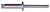 Peel Type Rivet, 1/4" Shank, 3/32" Grip, for GM, Ford (Qty: 4)